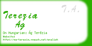 terezia ag business card