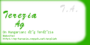 terezia ag business card